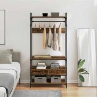Kledingkast met lade Oud hout 89 x 39 x 184.5 cm Bewerkt hout