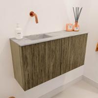 Toiletmeubel Mondiaz Joya Dlux | 80 cm | Meubelkleur Dusk | Faye wastafel Glace Wasbak Links | Zonder kraangat(en)