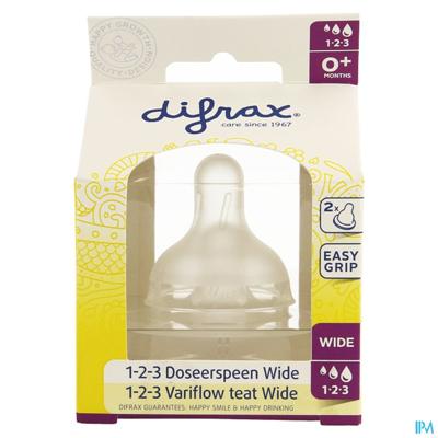 Difrax Flessenspeen Natural Wide 1-2-3 677