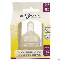Difrax Flessenspeen Natural Wide 1-2-3 677