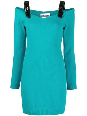 Moschino robe courte en maille à bretelles - Vert