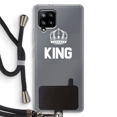 King zwart: Samsung Galaxy A42 5G Transparant Hoesje met koord