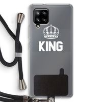 King zwart: Samsung Galaxy A42 5G Transparant Hoesje met koord