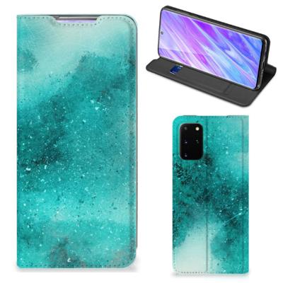 Bookcase Samsung Galaxy S20 Plus Painting Blue Bookcase Samsung Galaxy S20 Plus Painting Blue