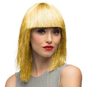 Glitterpruik Crazy Glanzend Goud