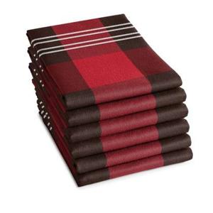 DDDDD theedoek Feller - 60x65cm - Rood - 6 stuks