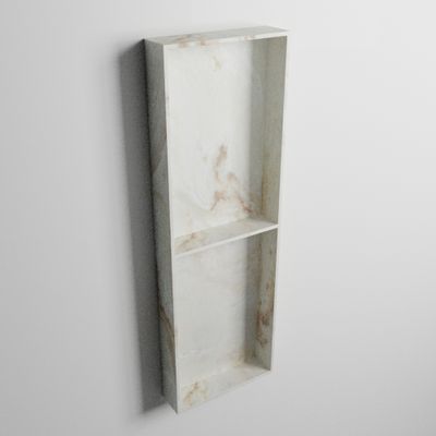 MONDIAZ EASY Nis 59,5x29,5cm in solid surface kleur Frappe. 3 vakken geschikt voor in- of opbouw