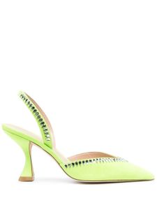 Stuart Weitzman escarpins Gemcut XCurve 85 mm à bride arrière - Vert