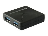 Conceptronic HUBBIES02B interface hub USB 3.2 Gen 1 (3.1 Gen 1) Mini-B 5000 Mbit/s Zwart - thumbnail