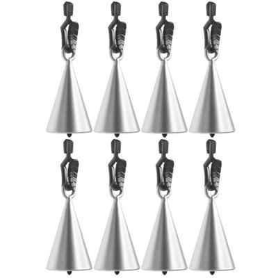 Tafelkleedgewichtjes - 12x - zilveren kegels - Tafelkleedhangers - Tafelzeilgewichtjes