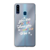 Right Place: Samsung Galaxy A20s Transparant Hoesje