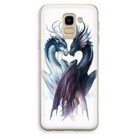 Yin Yang Dragons: Samsung Galaxy J6 (2018) Transparant Hoesje