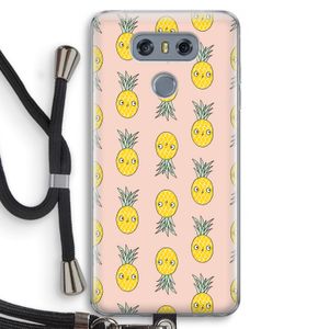 Ananas: LG G6 Transparant Hoesje met koord