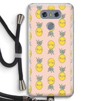 Ananas: LG G6 Transparant Hoesje met koord