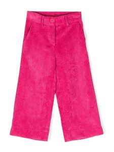 Monnalisa pantalon en velours côtelé à coupe ample - Rose