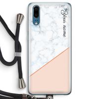 Marmer in stijl: Huawei P20 Transparant Hoesje met koord