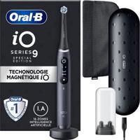 Orale -b io 9 - zwarte elektrische tandenborstel - Bluetooth -verbonden, 1 borstel, 1 lader reiskoffer, 1 magnetische zakje