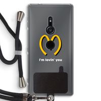 I'm lovin' you: Sony Xperia XZ2 Transparant Hoesje met koord