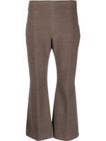 Jil Sander pantalon court à coupe évasée - Marron