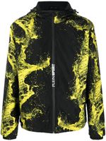 Plein Sport veste zippée à imprimé graphique - Noir
