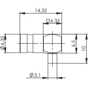 Telegärtner 100024890 100024890 SMB-connector Koppeling, haaks 50 Ω 1 stuk(s)