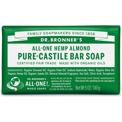 Dr. Bronner's Almond Pure-Castile Bar Soap 140gr