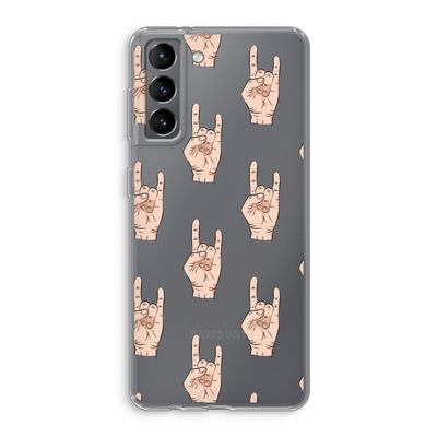 Rock: Samsung Galaxy S21 Transparant Hoesje