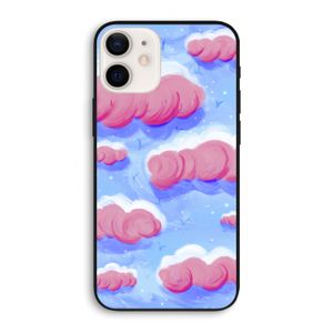 Roze wolken met vogels: iPhone 12 Biologisch afbreekbaar hoesje