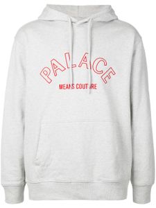 Palace sweat à capuche à logo imprimé - Gris