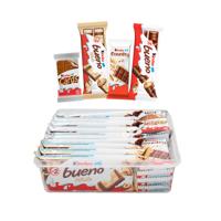 Kinder chocolade mix: Kinder Bueno melk & wit, Kinder cards &