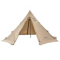 VEVOR Tipi-tent voor 4-6 personen, draagbare indianentent met kachelaansluiting, canvas kampeertenten, lichtgewicht 4-seizoenen tenten voor wandelen, vissen en backpacken, maat L