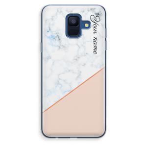 Marmer in stijl: Samsung Galaxy A6 (2018) Transparant Hoesje