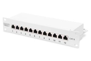 Digitus DN-91612S-G 12 poorten Netwerkpatchpaneel 254 mm (10) CAT 6 1 HE Ingericht