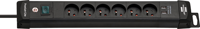 Brennenstuhl premium-line stekkerdoos met usb | 6-voudig | zwart | 3m h05vv-f 3g1,5 | fr/be - 1951164602