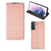 Samsung Galaxy S21 Plus | Hoesje met Magneet | Pattern Orange