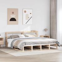 Bedframe zonder matras massief grenenhout 200x200 cm