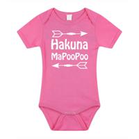 Baby rompertje - hakuna mapoopoo - roze - kraam cadeau - babyshower