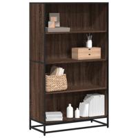 Boekenkast 80,5x35x139 cm bewerkt hout bruin eikenkleurig