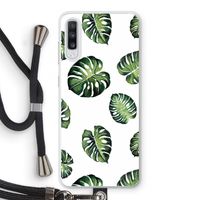 Tropische bladeren: Samsung Galaxy A70 Transparant Hoesje met koord