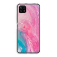 Roze explosie: Samsung Galaxy A22 5G Transparant Hoesje
