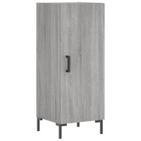 vidaXL Dressoir 34,5x34x90 cm bewerkt hout grijs sonoma eikenkleurig - thumbnail