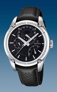 Horlogeband Festina F16767-4 / F16767-5 Leder Zwart 21mm