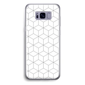 Zwart-witte kubussen: Samsung Galaxy S8 Plus Transparant Hoesje