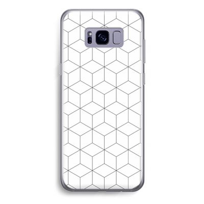 Zwart-witte kubussen: Samsung Galaxy S8 Plus Transparant Hoesje