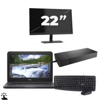 Dell Latitude 3310 - Intel Core i3-8e Generatie - 13 inch - Touch - 8GB RAM - 256GB SSD - Windows 11 Home + 1x 22 inch Monitor