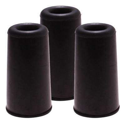 Benson Deurbuffers / deurstoppers - 3x - zwart - rubber - 75 x 40 mm - deurstop