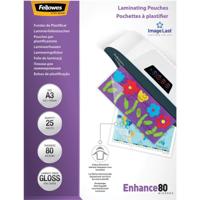 Fellowes lamineerhoezen Enhance80 ft A3, 160 micron (2 x 80 micron), glanzend, pak van 25 stuks