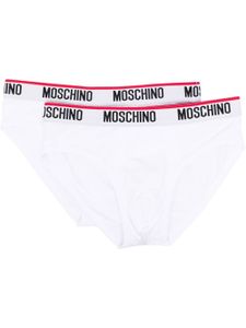 Moschino lot de boxers à bande logo - Blanc