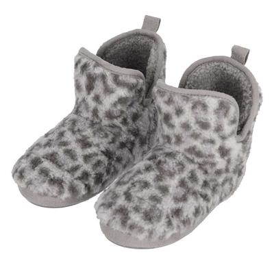 Apollo kindersloffen - luipaard - lichtgrijs - pantoffels - met antislip - voor kinderen