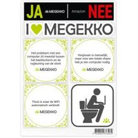 Megekko stickervel